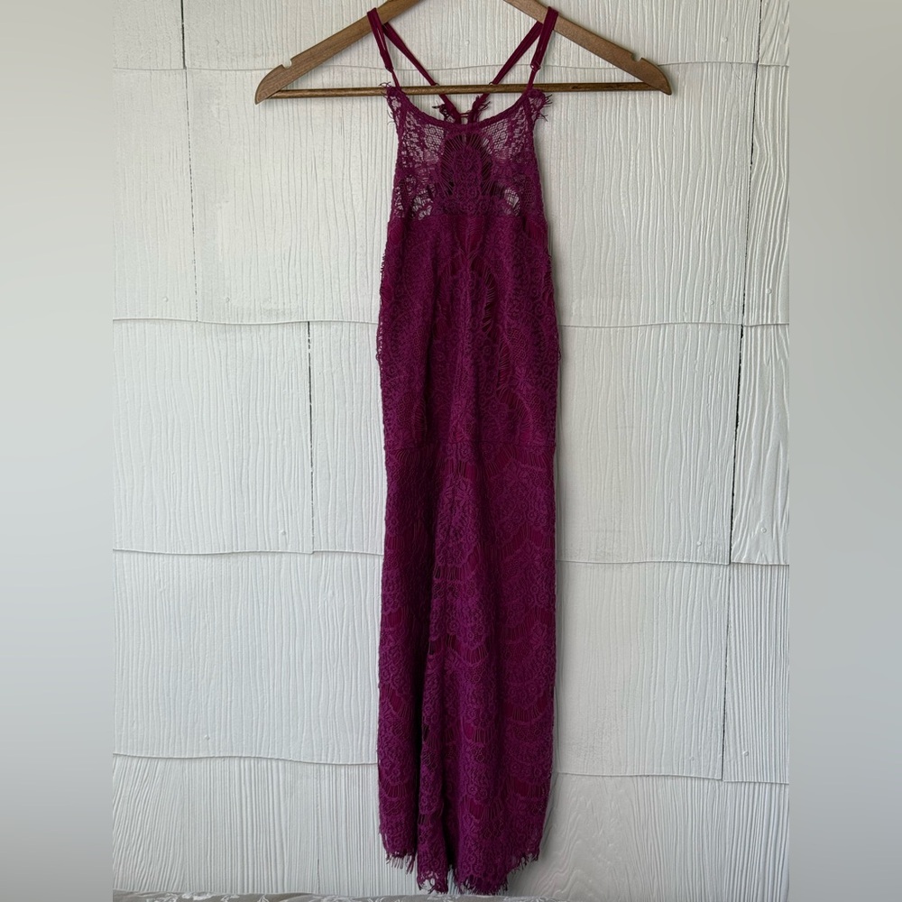 Free People Deep Purple Lace Dress women’s medium